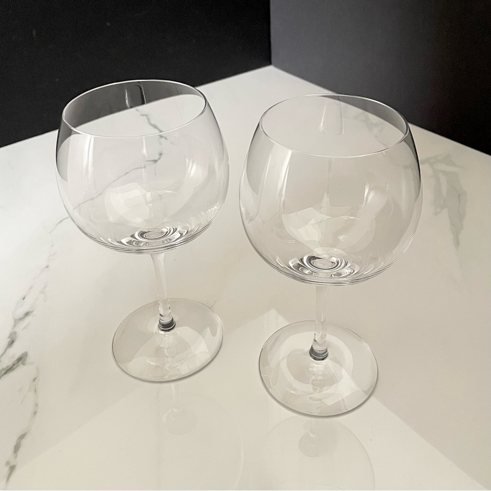 SET of 2 Red Wine Glasses by Tiffany & Co.
